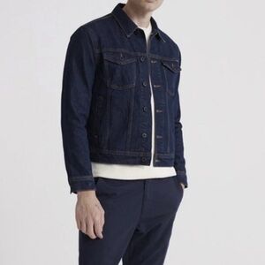 Superdry Cotton Men's Dark Blue Denim Highway Jacket Size S